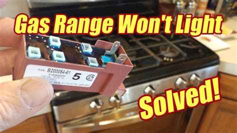 frigidaire gas stove no spark